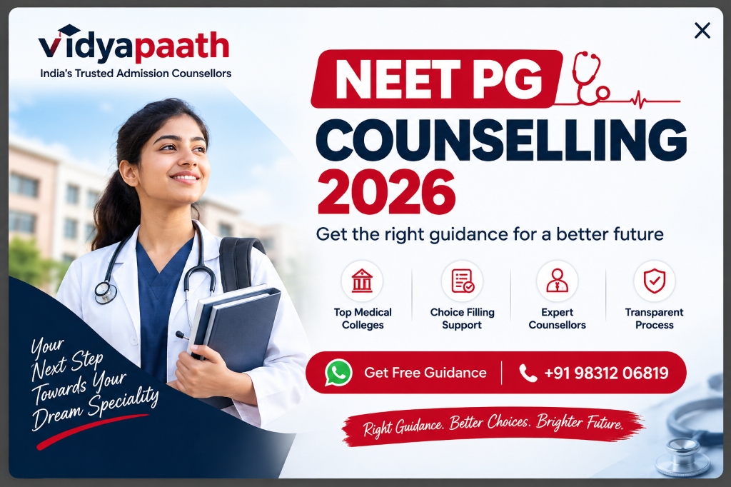 NEET PG Counselling 2026 — Get the right guidance for a better future. Top Medical Colleges, Choice Filling Support, Expert Counsellors, Transparent Process. WhatsApp +91 98312 06819.